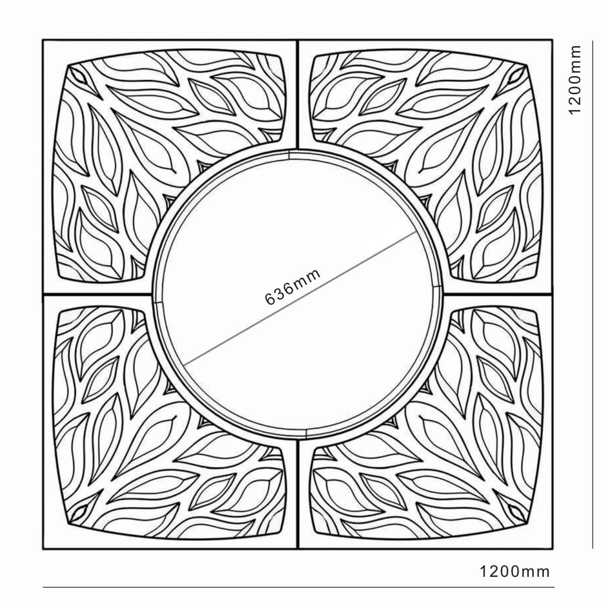 Приствольная решетка для дерева ZKING CRUST 1.2х1.2м Коричневая