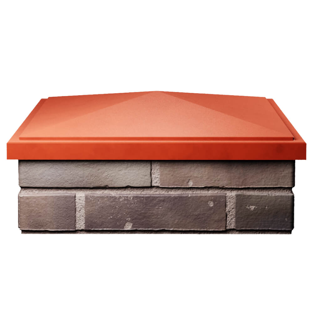 Колпак Zking БонаМоно Красный на столб 2х2 кирпича (515х515, 530х530мм)