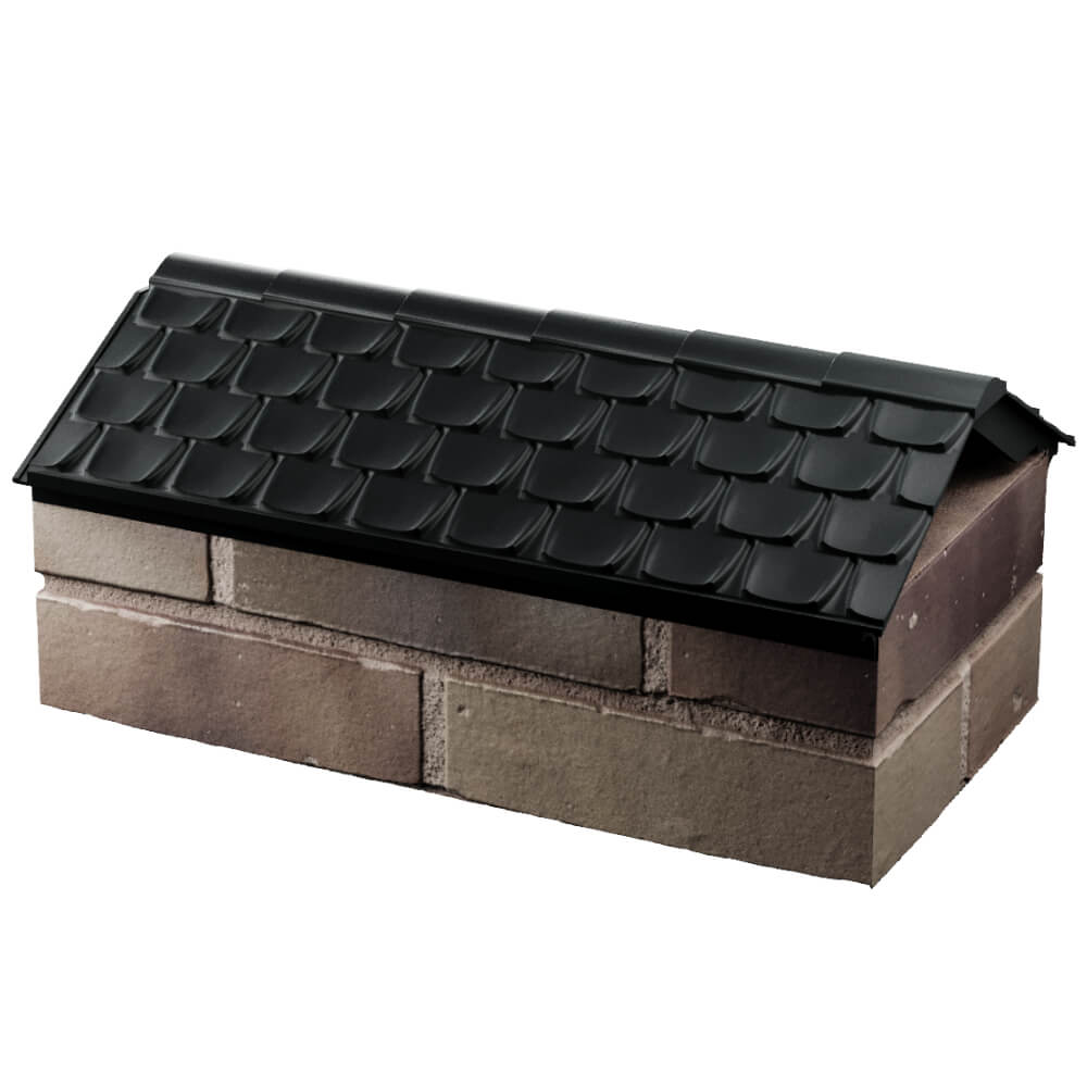 Парапет Zking Эльбрус Черный с посадкой на 1 кирпич (255мм)