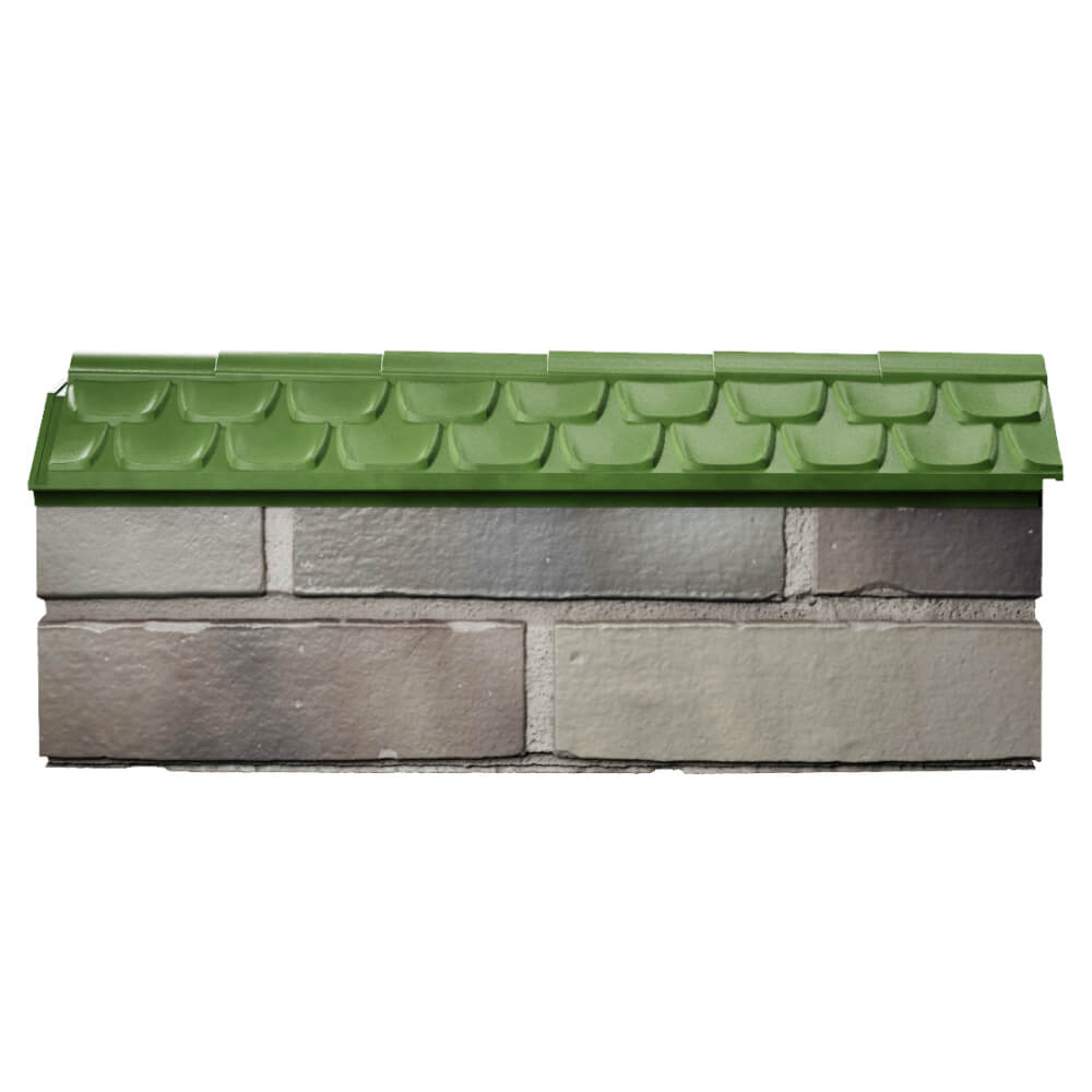 Парапет Zking Эльбрус Зеленый с посадкой на 0.5 кирпича (130мм)